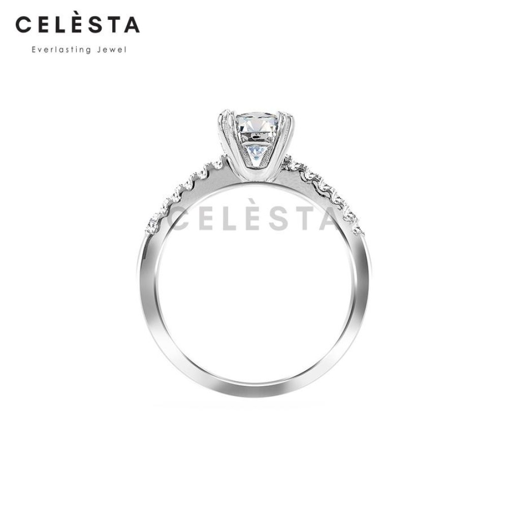 
                                                            Cincin 1 Carat Berlian Molssanlte 925 Silver
