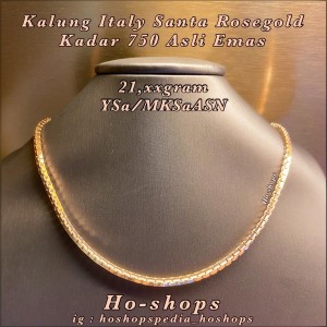 Kalung Italy Santa Rosegold Kadar 75% Asli Emas Sa.EW