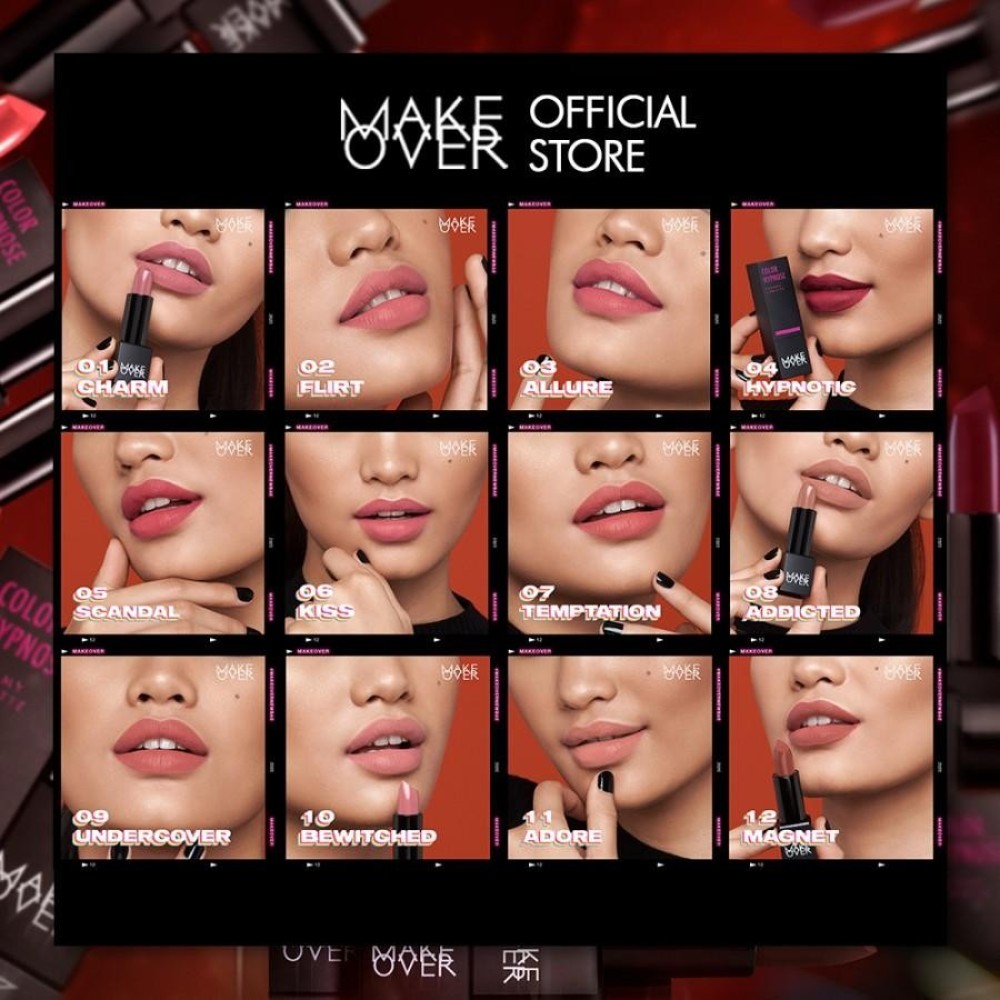 [SPECIAL MASTERSHADE] MAKE OVER Color Hypnose Creamy Lipmatte 4.3 g - Lipstick Lipstik Lipcream - 01 Charm