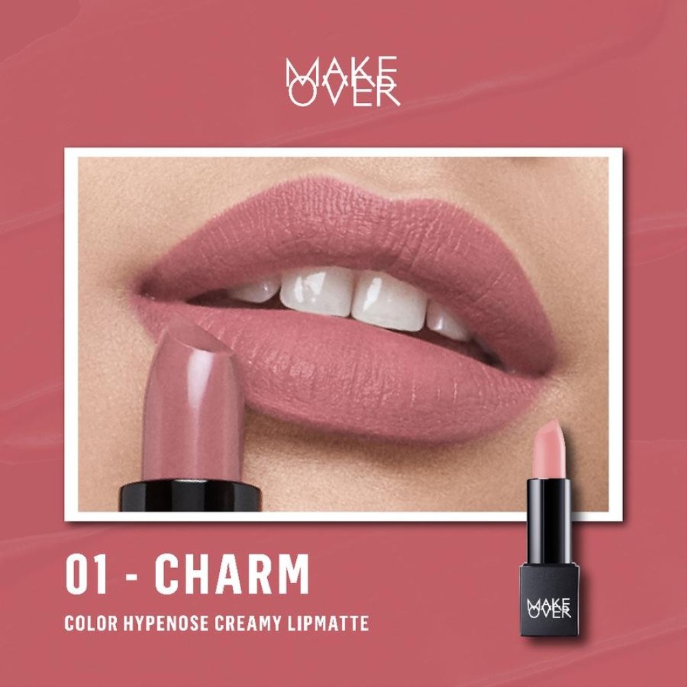[SPECIAL MASTERSHADE] MAKE OVER Color Hypnose Creamy Lipmatte 4.3 g - Lipstick Lipstik Lipcream - 01 Charm