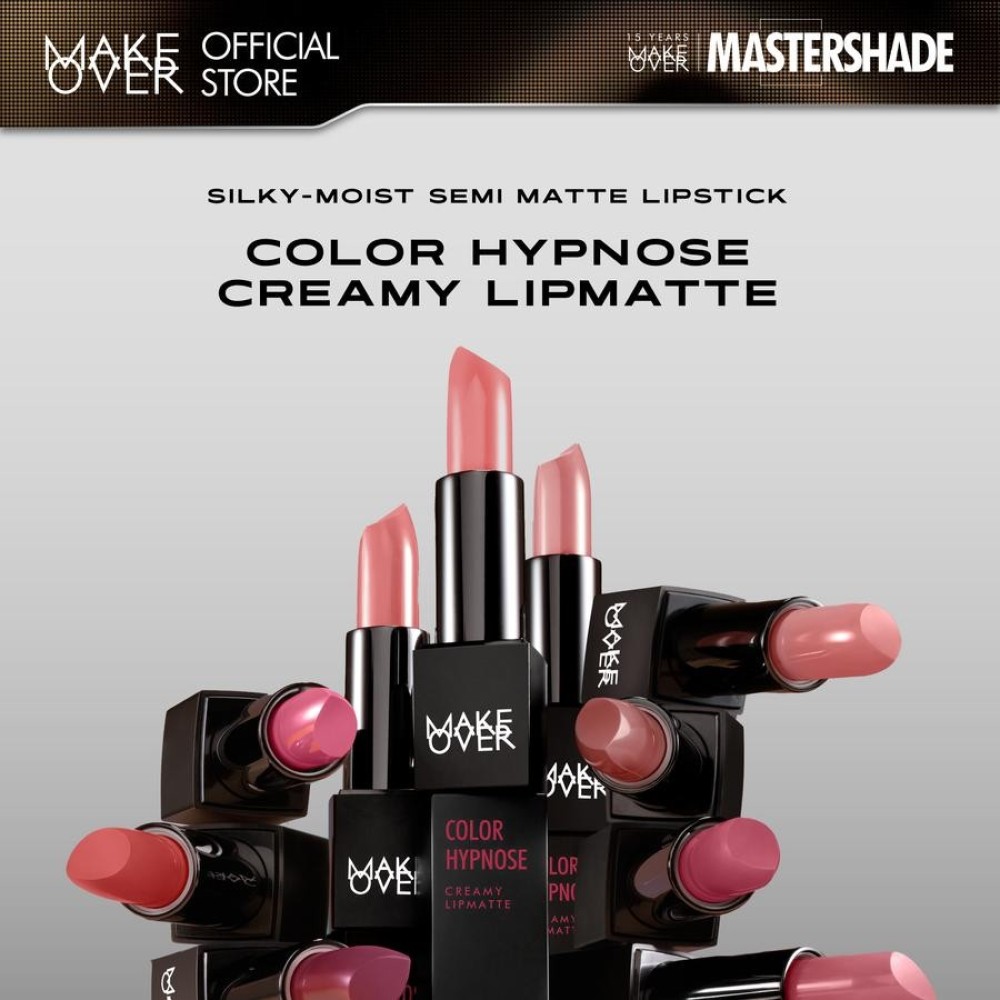 [SPECIAL MASTERSHADE] MAKE OVER Color Hypnose Creamy Lipmatte 4.3 g - Lipstick Lipstik Lipcream - 01 Charm