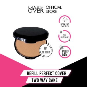 
                                                            MAKE OVER Perfect Cover Refill Two Way Cake TWC 12 g - Refill Bedak Padat Bedak Compact High Coverage Ringan Wajah Flawless Make Up Tahan Lama Non-Comedogenic Lebaran Raya - 01 Lace