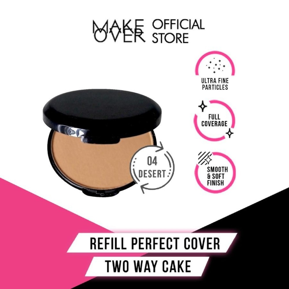 
                                                            MAKE OVER Perfect Cover Refill Two Way Cake TWC 12 g - Refill Bedak Padat Bedak Compact High Coverage Ringan Wajah Flawless Make Up Tahan Lama Non-Comedogenic Lebaran Raya - 01 Lace