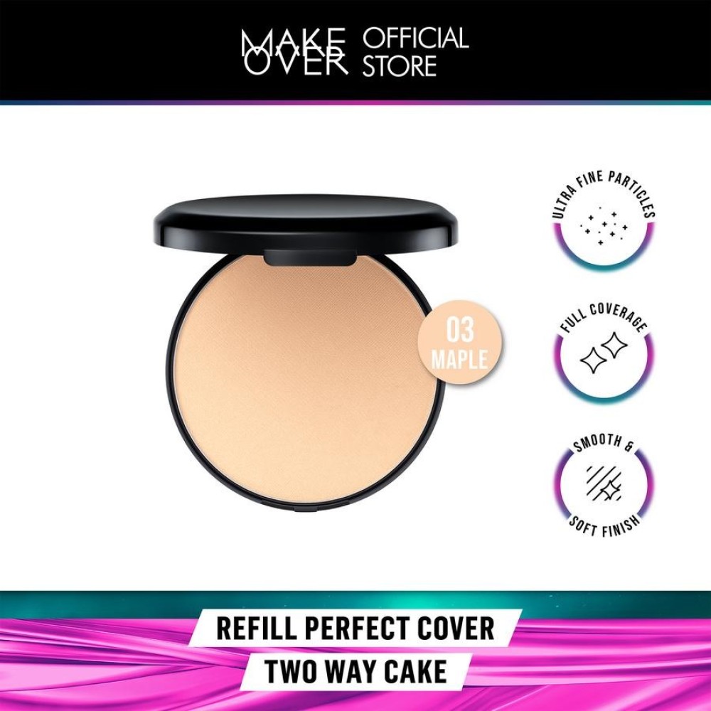
                                                            MAKE OVER Perfect Cover Refill Two Way Cake TWC 12 g - Refill Bedak Padat Bedak Compact High Coverage Ringan Wajah Flawless Make Up Tahan Lama Non-Comedogenic Lebaran Raya - 01 Lace