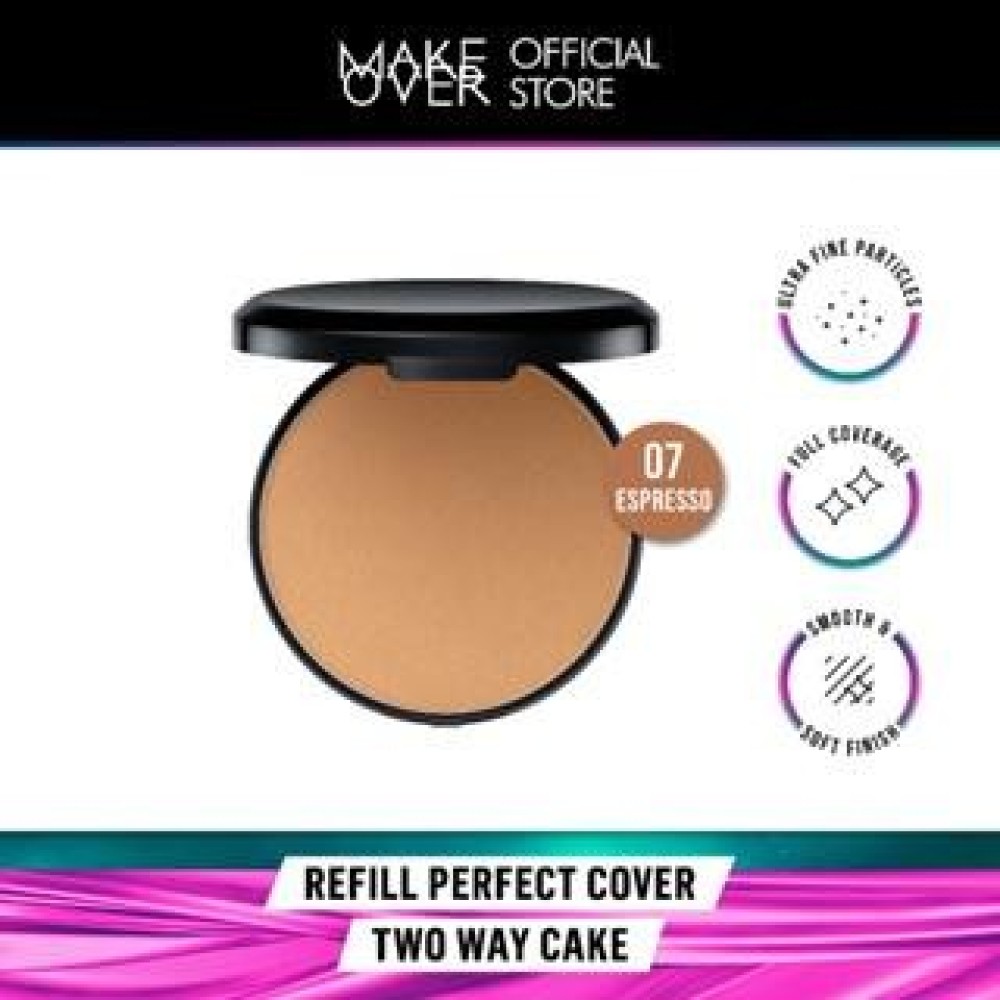
                                                            MAKE OVER Perfect Cover Refill Two Way Cake TWC 12 g - Refill Bedak Padat Bedak Compact High Coverage Ringan Wajah Flawless Make Up Tahan Lama Non-Comedogenic Lebaran Raya - 01 Lace