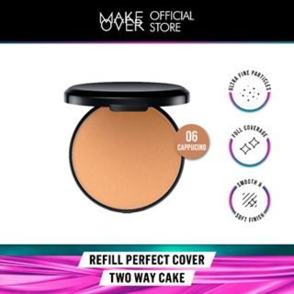 
                                                            MAKE OVER Perfect Cover Refill Two Way Cake TWC 12 g - Refill Bedak Padat Bedak Compact High Coverage Ringan Wajah Flawless Make Up Tahan Lama Non-Comedogenic Lebaran Raya - 01 Lace