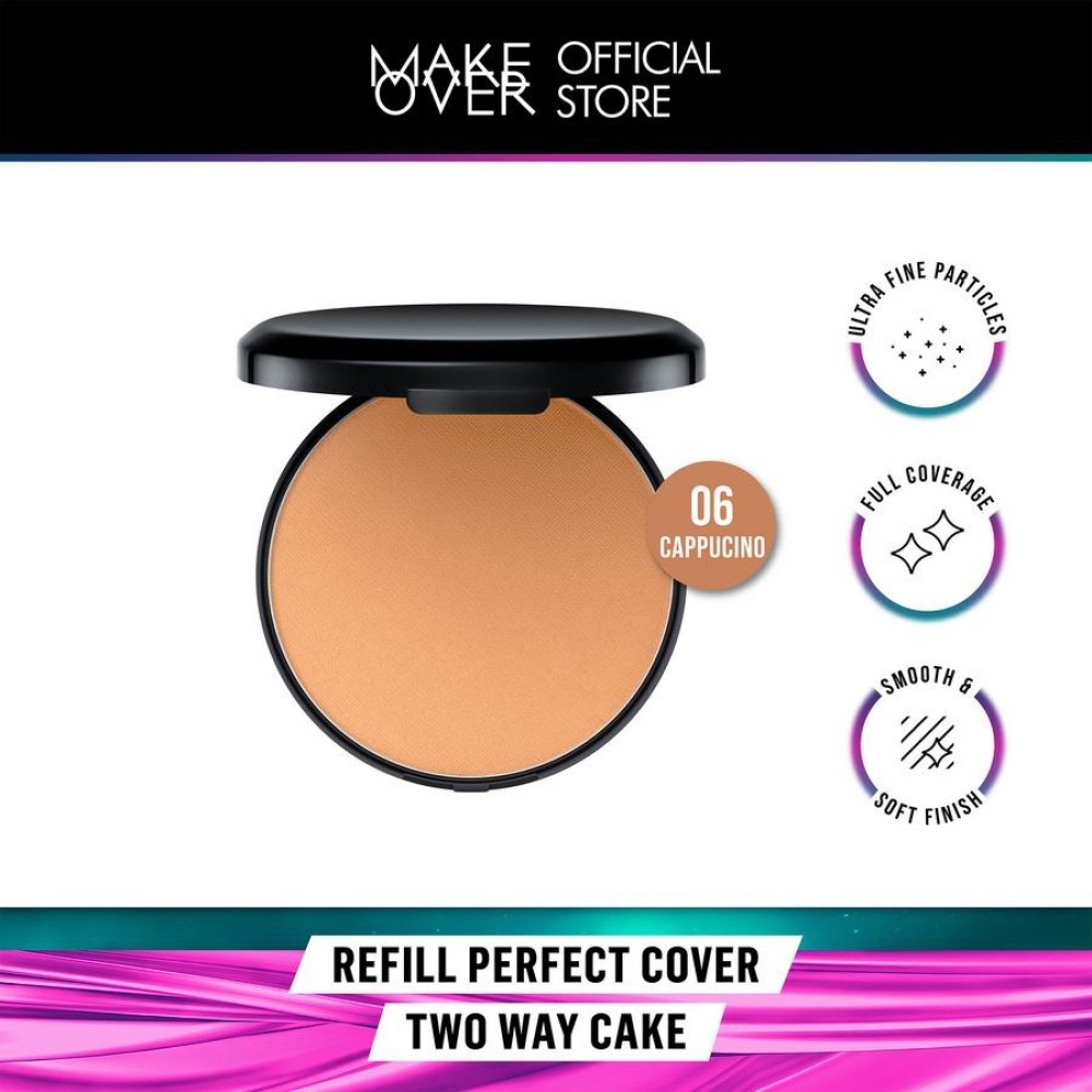 
                                                            MAKE OVER Perfect Cover Refill Two Way Cake TWC 12 g - Refill Bedak Padat Bedak Compact High Coverage Ringan Wajah Flawless Make Up Tahan Lama Non-Comedogenic Lebaran Raya - 01 Lace