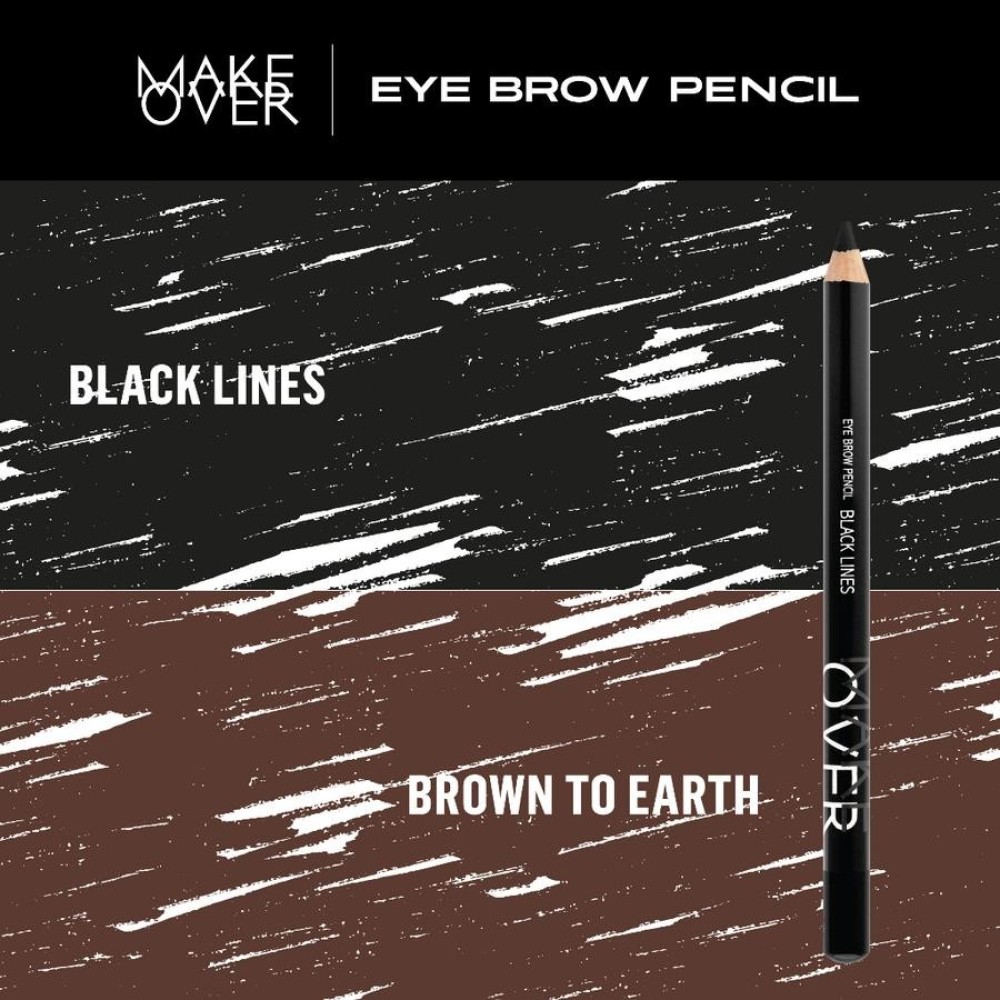 MAKE OVER Eye Brow Pencil | Eyebrow Pensil Alis - BLACK LINES