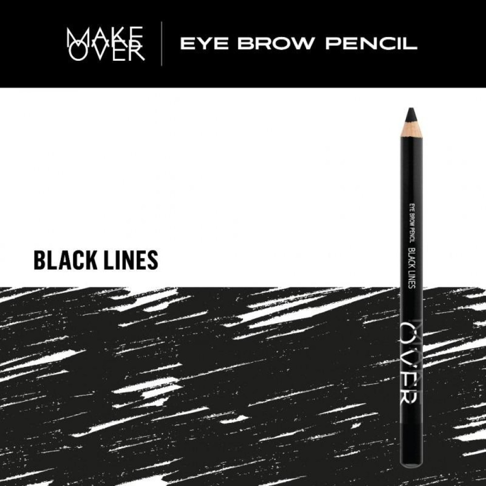 MAKE OVER Eye Brow Pencil | Eyebrow Pensil Alis - BLACK LINES