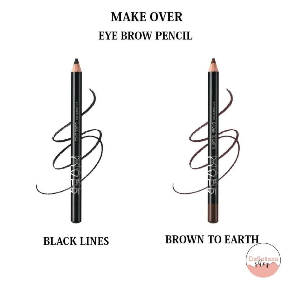 MAKE OVER Eye Brow Pencil | Eyebrow Pensil Alis - BLACK LINES