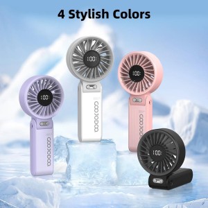 GOOJODOQ GFS003 Super Wind High Speed Minifan w/LED Display Kipas Adjustible - Hitam