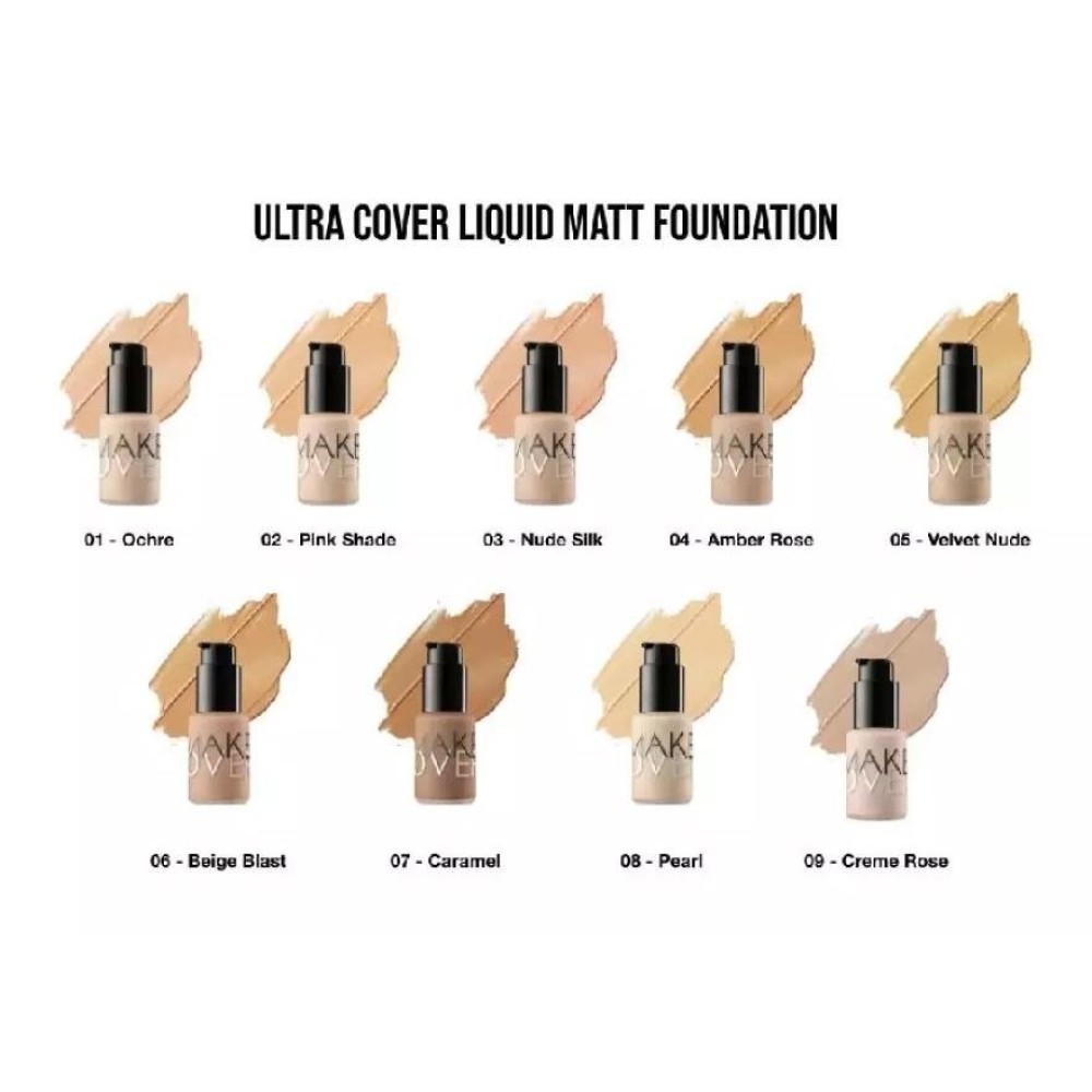 
                                                            MAKE OVER Ultra Cover Liquid Matte Foundation - 09 Creme Rose
