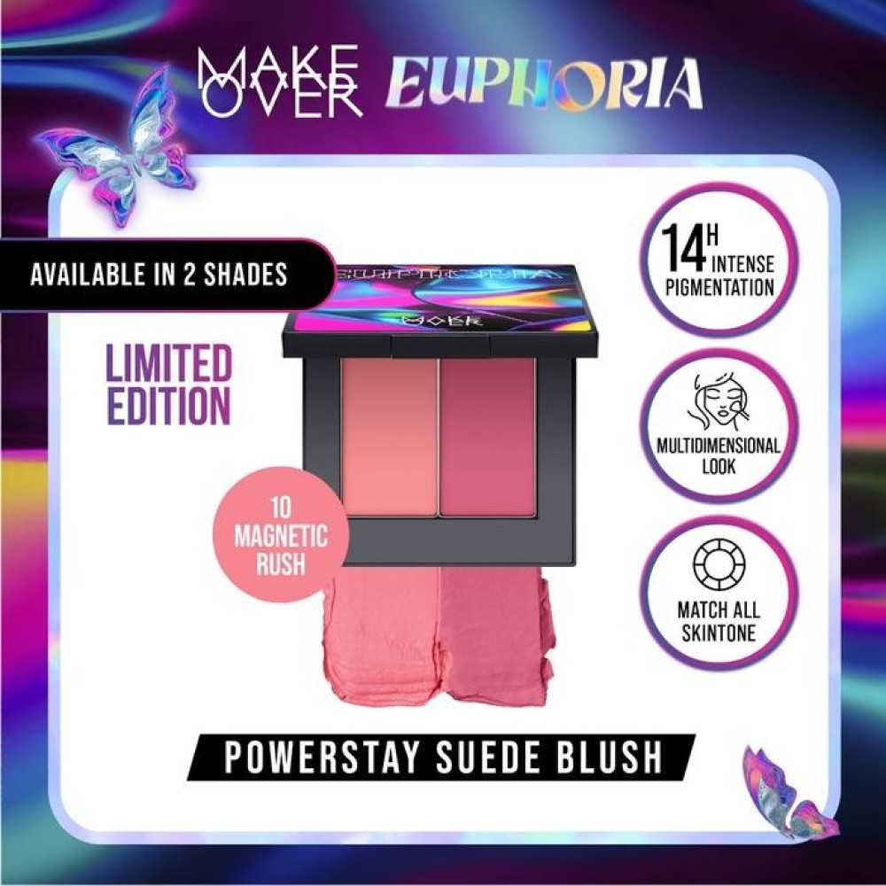 
                                                            [Gift Not For Sale] MAKE OVER Powerstay Suede Blush 10 Magnetic Rush 5.5 g